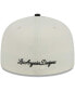 Фото #4 товара Men's Stone, Black Los Angeles Dodgers Chrome 59FIFTY Fitted Hat