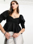 Фото #3 товара Reclaimed Vintage blouse with puff sleeve and asymmetric hem