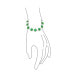 ფოტო #2 პროდუქტის Protection Good Luck Amulet Turkish Translucent Green Glass Bead Evil Eye Bracelet For Women Sterling Silver 7 Inch