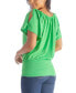 Фото #6 товара Топ с разрезом на плече 24seven Comfort Apparel Solid Color Short Sleeve (Одежда и обувь > Женщинам > Платья)