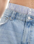 Фото #2 товара Bershka baggy jean with boxer waistband in blue