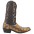 Фото #1 товара Laredo Monty Snake Pointed Toe Cowboy Mens Brown Casual Boots 68068