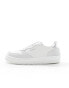 Barbour leather trainers in white