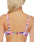 Фото #2 товара Women's Gemini Tropical-Print Push-Up Bikini Top, Created for Macy's