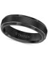 ფოტო #3 პროდუქტის Men's Black Tungsten Carbide Ring, Comfort Fit Wedding Band (6mm)