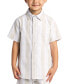 Фото #1 товара Big Boys Striped Smile-Print Button-Down Shirt