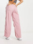 Фото #4 товара Stradivarius oversized poplin pant in pink