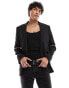 Фото #2 товара ASOS DESIGN skinny blazer with detachable zip sleeves in black