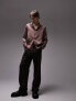 Фото #1 товара Рубашка мужская Topman с геометрическим узором, шоколадного цвета