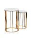 Iron Contemporary Accent Table, Set of 2