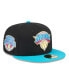Фото #2 товара Men's Black, Turquoise New York Knicks Arcade Scheme 59FIFTY Fitted Hat