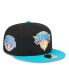 ფოტო #2 პროდუქტის Men's Black, Turquoise New York Knicks Arcade Scheme 59FIFTY Fitted Hat