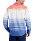 ფოტო #2 პროდუქტის Men's Canyon Beach Bonfire Engineered Yarn-Dyed Stripe Button-Down Shirt
