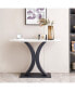 Фото #2 товара Elegant Console Table with Sintered Stone Top and Metal Frame