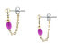 Playful bicolor chain earrings Colori SAXQ07