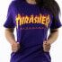 Фото #4 товара Thrasher 火焰印花休闲宽松短袖T恤 美版 男女同款 紫色 / Футболка Thrasher T Featured Tops -