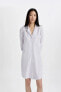 Фото #4 товара Пижама defacto Fall in Love Stripe Nightgown C0484AX24SP