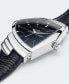 ფოტო #7 პროდუქტის Watch, Men's Swiss Ventura Black Leather Strap 32.3 x 50.3 mm H24411732