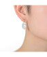 Фото #3 товара Elegant Sterling Silver 14K Gold Plating and Genuine Freshwater Pearl Dangling Earrings
