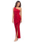 ფოტო #3 პროდუქტის Women's One-Shoulder Ruffled Long Fit & Flare Dress