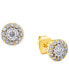ფოტო #3 პროდუქტის Diamond Halo Stud Earrings (1/2 ct. t.w.) in 10k Gold