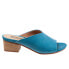 Фото #1 товара Softwalk Parker S2003-462 Womens Blue Wide Leather Heeled Sandals Shoes 6.5