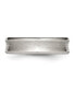 Фото #4 товара Stainless Steel Brushed Polished Concave 6mm Edge Band Ring