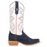 Фото #1 товара R. Watson Boots Midnight Blue Rough Out Square Toe Cowboy Womens Blue Casual Bo