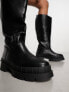 Фото #4 товара Raid Challenge chunky flat knee boots in black