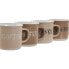 Фото #3 товара Набор из 4 кружек Mug Home ESPRIT Коричневый Керамика 285 ml 9 x 7 x 8 cm