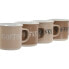 Набор из 4 кружек Mug Home ESPRIT Коричневый Керамика 285 ml 9 x 7 x 8 cm