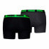 Men's Boxer Shorts Puma EVERRYDAY BASIC 701226387 018 2 Units Green Black