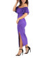 Фото #3 товара Women's Off Shoulder Ruffle Detail Maxi Dress