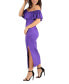 ფოტო #3 პროდუქტის Women's Off Shoulder Ruffle Detail Maxi Dress