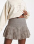 Фото #8 товара Monki ultra mini pleated tennis skirt in brown check
