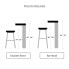 Фото #6 товара 29" Upholstered Linen Fabric Tufted Bar Stool Chair