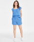 Фото #1 товара Women's Cotton Gauze Pull-On Shorts, Created for Macy's