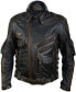 Фото #9 товара Мужская куртка из натуральной воловьей кожи высокого качества из плотной кожи премиум-класса Мотоциклетная байкерская черная кожаная куртка