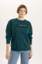 Relax Fit Bisiklet Yaka Kalın Sweatshirt B6586ax23wn