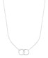 ფოტო #1 პროდუქტის Adjustable Cubic Zirconia Pave Rings Necklace