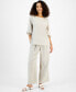 ფოტო #5 პროდუქტის Women's Wide Leg Gauze Pants, Created for Macy's