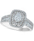 ფოტო #1 პროდუქტის Diamond Oval Double Halo Engagement Ring (1 ct. t.w.) in 14k White Gold