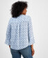 Women's Split-Neck Pin-Tuck 3/4-Sleeve Top, Created for Macy's