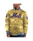 ფოტო #1 პროდუქტის Men's Gold New York Mets 2023 Subway Series Bronx Bomber Full-Snap Jacket