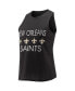 ფოტო #4 პროდუქტის Women's Black New Orleans Saints Muscle Tank Top and Pants Sleep Set