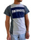 Фото #1 товара Men's Heathered Gray New England Patriots Split T-shirt