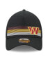 Фото #2 товара Men's Black Washington Commanders Flawless Stripe 39Thirty Flex Hat