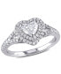 ფოტო #1 პროდუქტის Certified Diamond (1 ct. t.w.) Heart-Shape Double Halo Engagement Ring in 14k White Gold