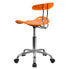 Фото #2 товара Vibrant Orange And Chrome Swivel Task Chair With Tractor Seat
