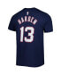 Фото #4 товара Men's James Harden Navy Brooklyn Nets 2021/22 City Edition Name and Number T-shirt